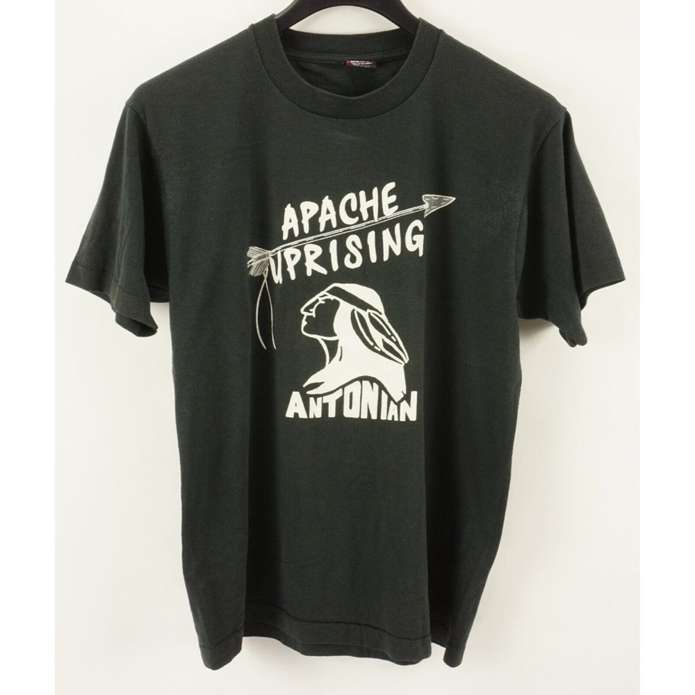Vintage 1980's Single Stitch Apache Uprising 1965 Western Film Shirt Men's Large